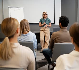 Students asking admission questions